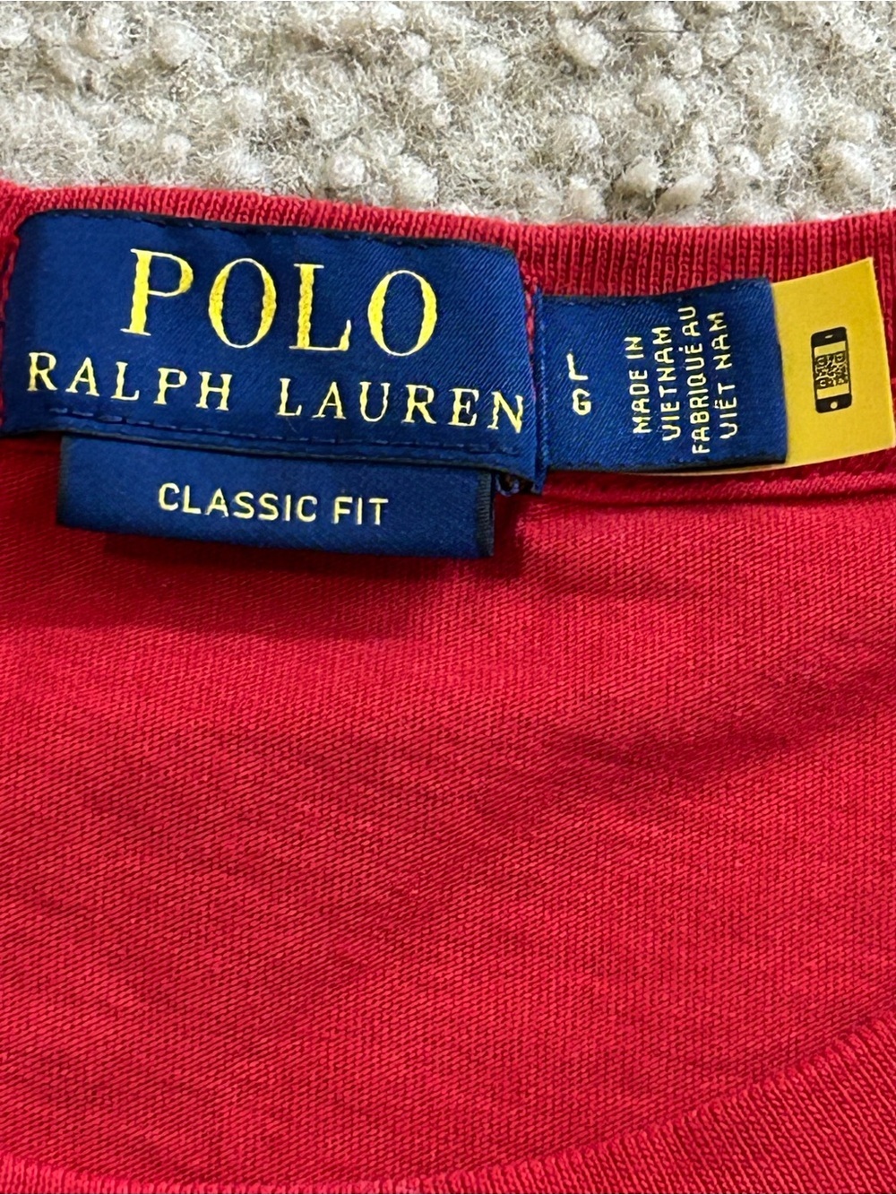 Polo Ralph Lauren Box Logo Red Classic Fit Cotton T Shirt Men’s Large - Picture 5 of 7